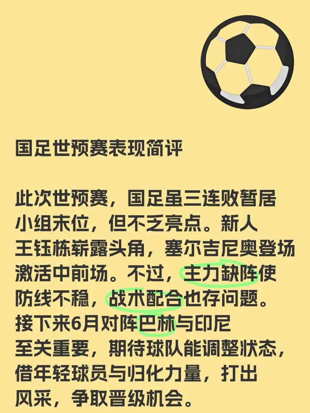 包含国足东亚杯总结：1胜2负进1球，两新人表现合格，主帅问题依旧困扰的词条